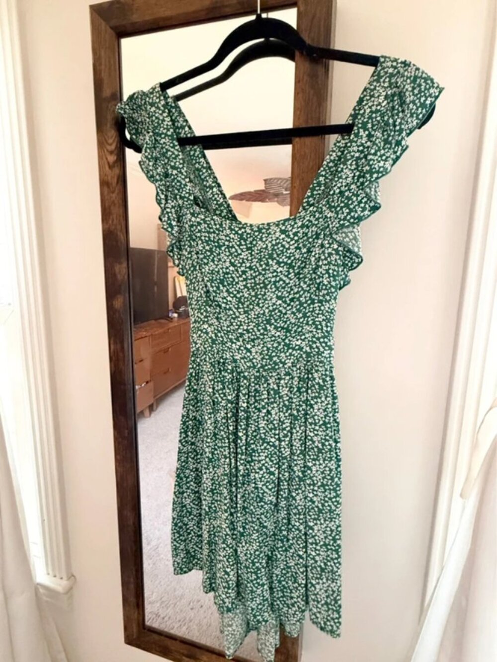 Shein Green Floral Dress Size S